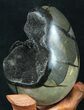 Septarian Dragon Egg Geode With Black Calcite #33503-2